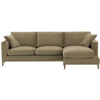 Covex Wood Right-Hand Corner Sofa, mink, Leg colour: wax black
