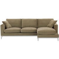Covex Wood Right-Hand Corner Sofa, mink, Leg colour: white
