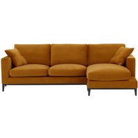 Covex Wood Right-Hand Corner Sofa, mustard, Leg colour: black