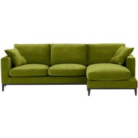 Covex Wood Right-Hand Corner Sofa, olive green, Leg colour: black