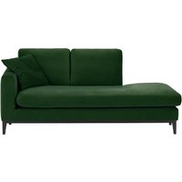 Covex Wood Left-Hand Daybed, dark green, Leg colour: black