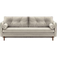 Darnet Sofa Bed with Storage, silver, Leg colour: dark oak
