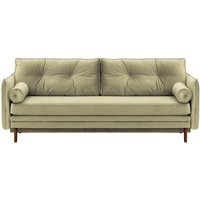 Darnet Sofa Bed with Storage, mink, Leg colour: dark oak