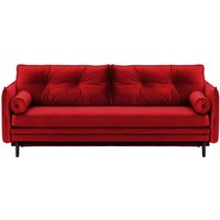 Darnet Sofa Bed with Storage, dark red, Leg colour: black
