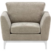 Malone Armchair, mocha, Leg colour: white
