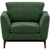 Malone Armchair, green, Leg colour: dark oak