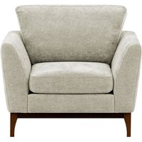 Malone Armchair, light grey, Leg colour: dark oak
