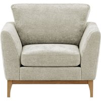Malone Armchair, light grey, Leg colour: wax black
