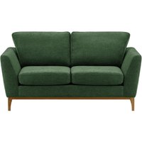 Malone 2 Seater Sofa, green, Leg colour: wax black