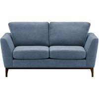 Malone 2 Seater Sofa, denim blue, Leg colour: dark oak