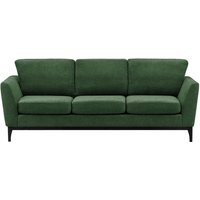 Malone 3 Seater Sofa, green, Leg colour: black