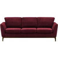Malone 3 Seater Sofa, green, Leg colour: dark oak