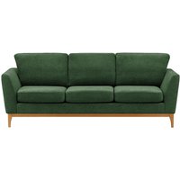 Malone 3 Seater Sofa, green, Leg colour: like oak