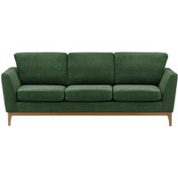 Malone 3 Seater Sofa, green, Leg colour: wax black
