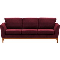Malone 3 Seater Sofa, red, Leg colour: aveo