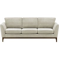 Malone 3 Seater Sofa, light grey, Leg colour: dark oak