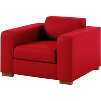 Gem Faux Leather Armchair, red