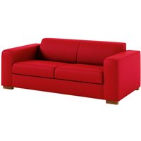 Gem 3 Seater Faux Leather Sofa, red