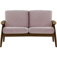 Demure 2 Seater Sofa, lilac, Leg colour: dark oak