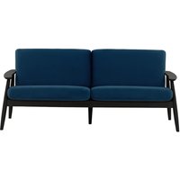 Demure 3 Seater Sofa, blue, Leg colour: black