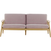 Demure 3 Seater Sofa, lilac, Leg colour: like oak