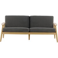 Demure 3 Seater Sofa, graphite, Leg colour: like oak