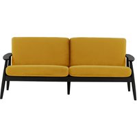 Demure 3 Seater Sofa, mustard, Leg colour: black