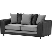 Dillon 3 Seater Sofa, light grey/black