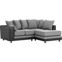 Dillon Right Hand Corner Sofa, light grey/black