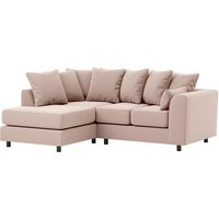 Dillon Left Hand Corner Sofa, pastel pink