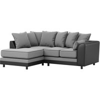 Dillon Left Hand Corner Sofa, light grey/black