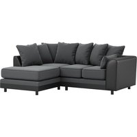 Dillon Left Hand Corner Sofa, dark grey/black
