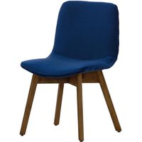 Felton Dining Chair Beech, blue, Leg colour: dark oak