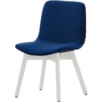Felton Dining Chair Beech, blue, Leg colour: white