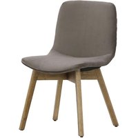 Felton Dining Chair Beech, grey, Leg colour: beech wax black