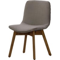 Felton Dining Chair Beech, grey, Leg colour: dark oak
