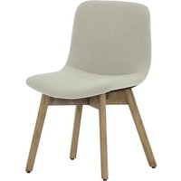 Giza Dining Chair Beech, white, Leg colour: beech wax black