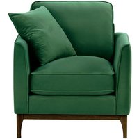 Linara Armchair, dark green, Leg colour: dark oak