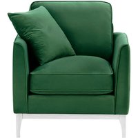 Linara Armchair, dark green, Leg colour: white