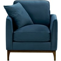 Linara Armchair, blue, Leg colour: dark oak