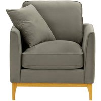 Linara Armchair, grey, Leg colour: like oak