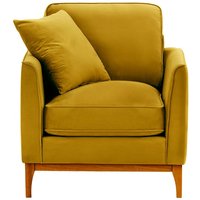 Linara Armchair, mustard, Leg colour: aveo