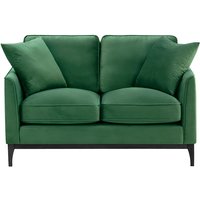 Linara 2 Seater Sofa, dark green, Leg colour: black