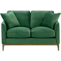 Linara 2 Seater Sofa, dark green, Leg colour: wax black