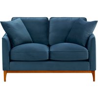 Linara 2 Seater Sofa, blue, Leg colour: aveo
