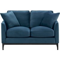 Linara 2 Seater Sofa, blue, Leg colour: black
