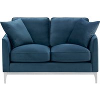 Linara 2 Seater Sofa, blue, Leg colour: white