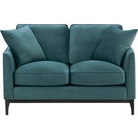 Linara 2 Seater Sofa, dirty blue, Leg colour: black