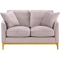 Linara 2 Seater Sofa, lilac, Leg colour: like oak