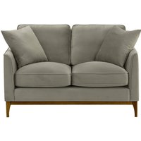 Linara 2 Seater Sofa, grey, Leg colour: dark oak
